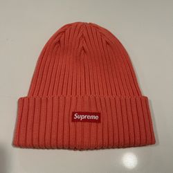 “Overdyed” Supreme Coral Beanie 