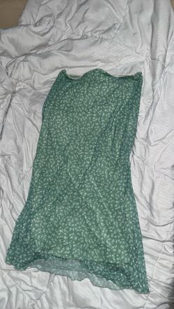 Floral green skirt