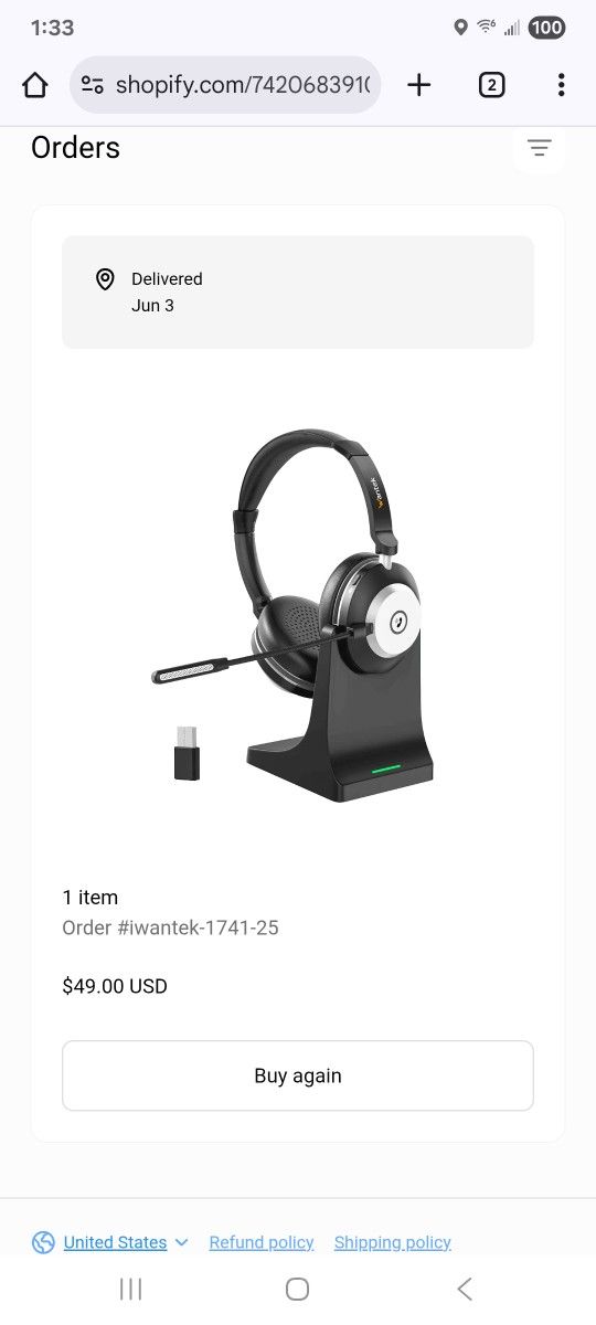 Wantek Bone Conducting Headphone With Microphone
