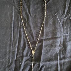 14k Rosary Bead Tri-toned