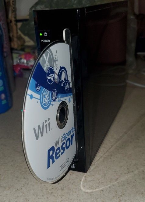 Black Nintendo Wii With Games Skylanders Infinity Disc And More