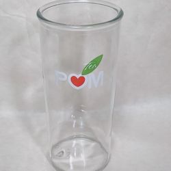 For Sale 9 original 16 Oz. glases + 8 caps of  the fabulous Pomegranate Lychee Tea Pom brand.