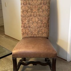 6 Leather Seat Dining Chairs