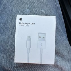 Lightning To USB cable 2m ( 6 feet) Brand New!