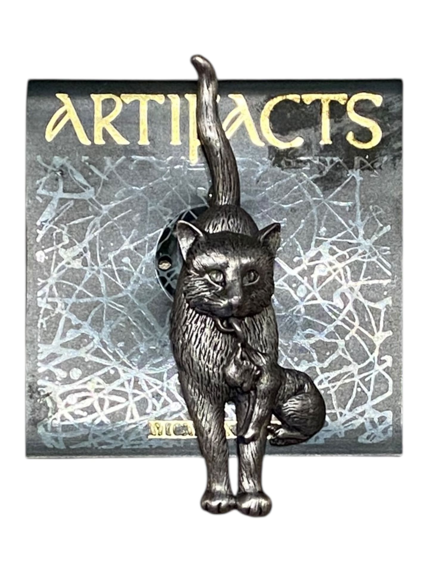 Vintage Jonette Jewelry Company Pewter Cat & Kitten Brooch