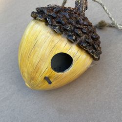 Acorn Bird House Not Used 7” H 7” W