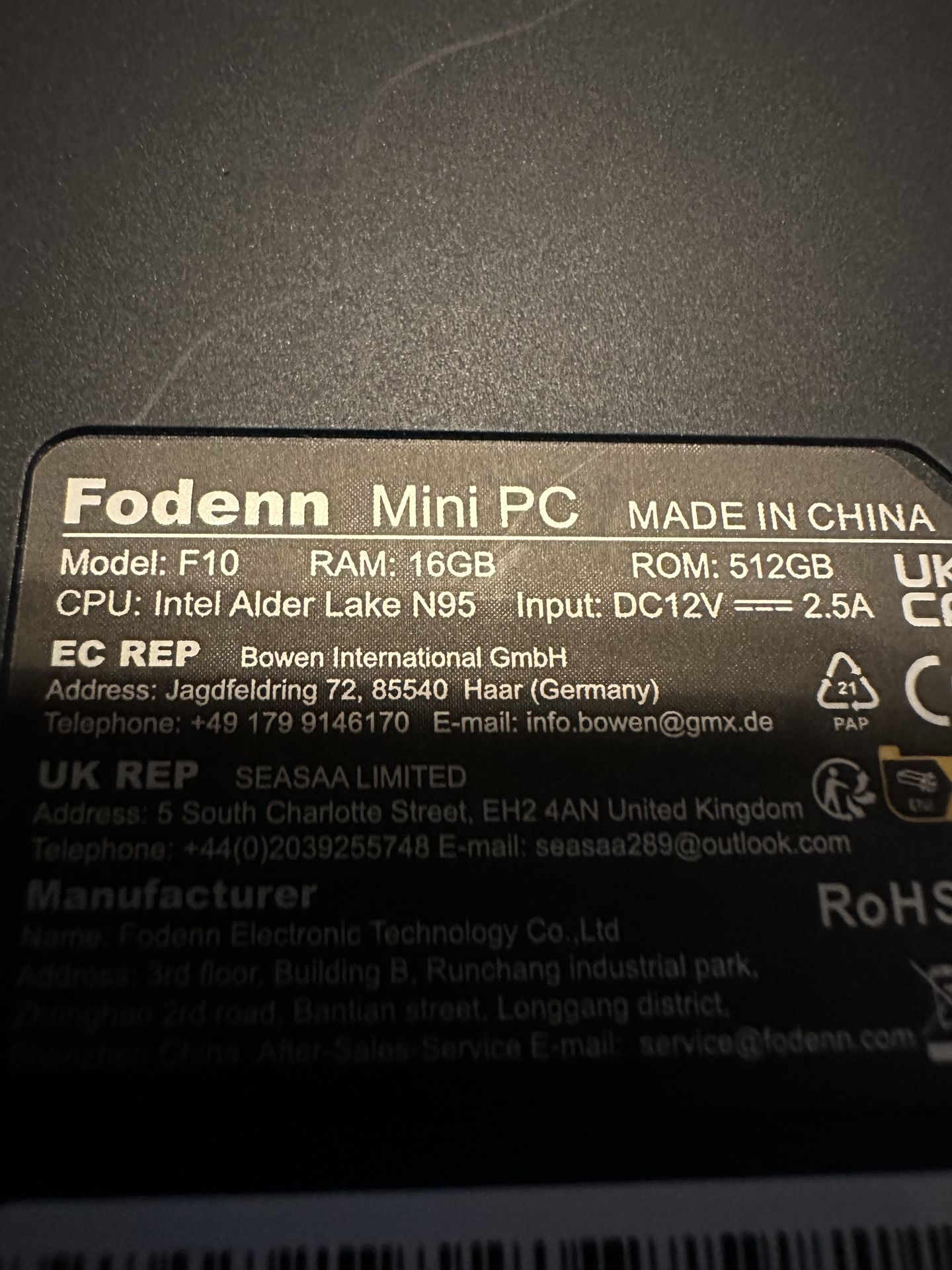 Office Mini Pc N95 16 Gb Ram And 512gb Storage