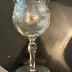 Vintage Etched Champagne Glasses 