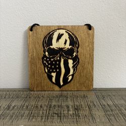 Skull Wood Burning 6x6”