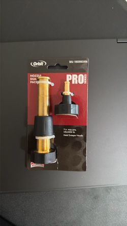 Orbit 5" Adjustable Brass Nozzle and Sweeper Nozzle Dual Pack - New