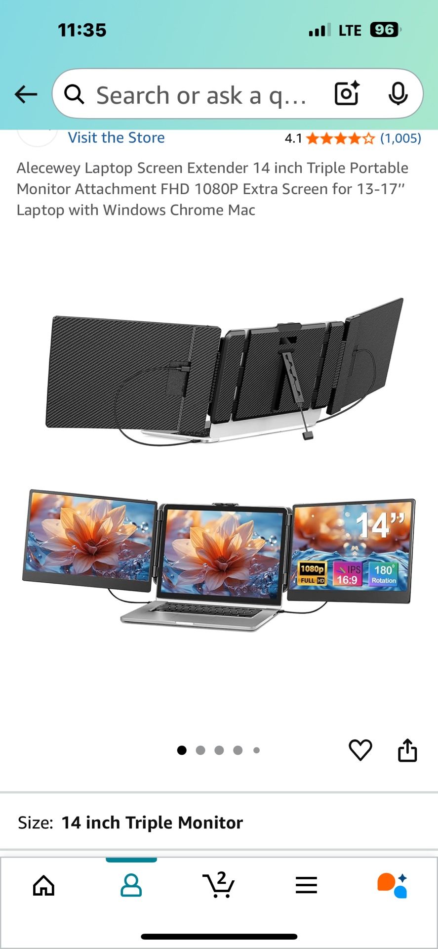 14 Inch Triple Monitor