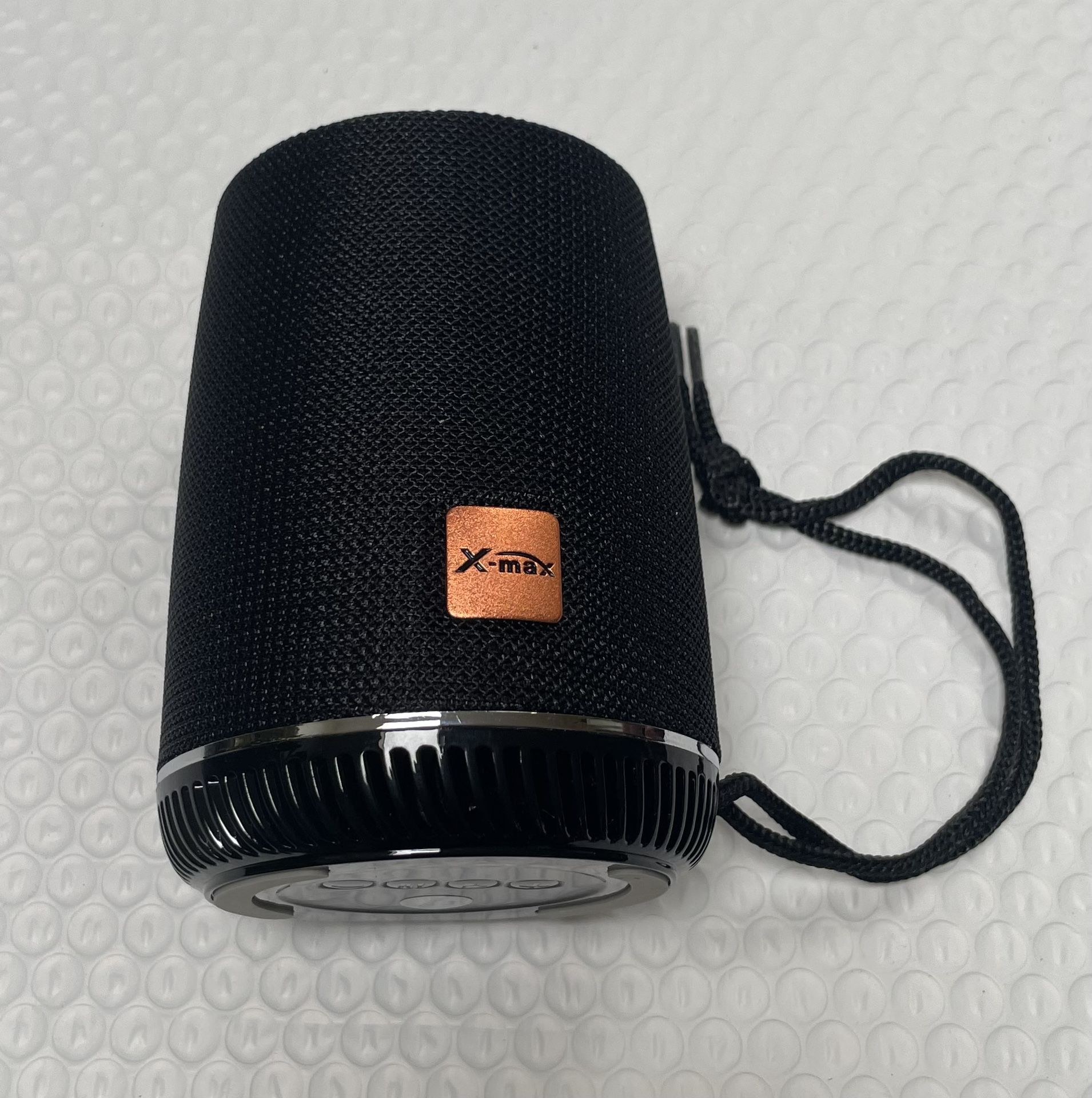 X-MAX Blue tooth Wireless Speaker, Model X-SP136-Black-3”x3”x5”