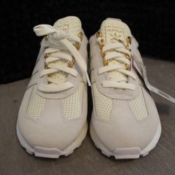 Adidas Womens Originals Retropy E5 Off White Grey Lace Up Athletic Shoes GX1812