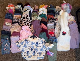 Girls size 2-3t very few 3t mostly 2t