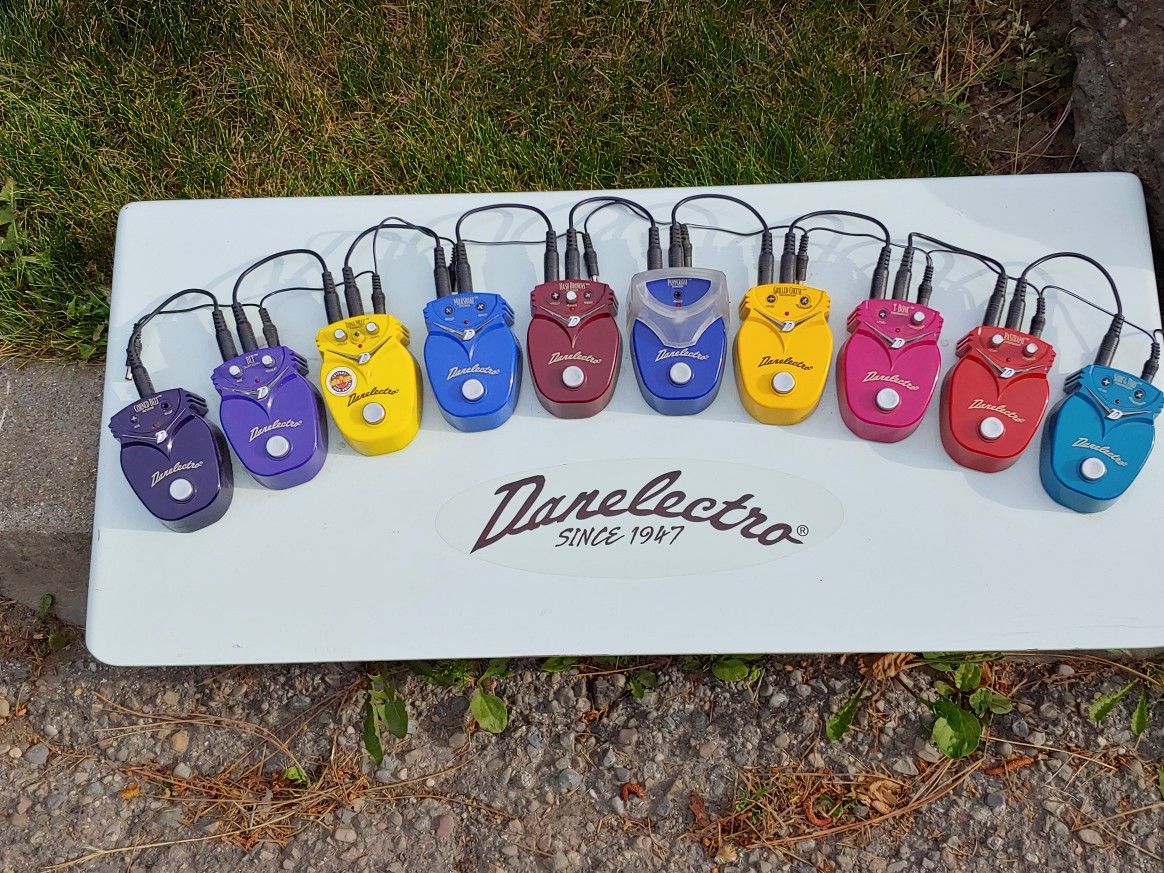 Danelectro Store Display Board w/ 10 Guitar Series Pedals
