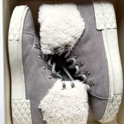 Marc Fisher ML Davie Suede & Faux Fur  Boots, Size 10 M, Excellent Used Condition  