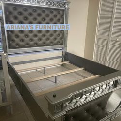 New Queen Bed Dresser Mirror Nightstand 