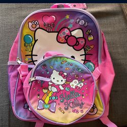 Hello Kitty Backpack 🎒 With Lunch Bag 