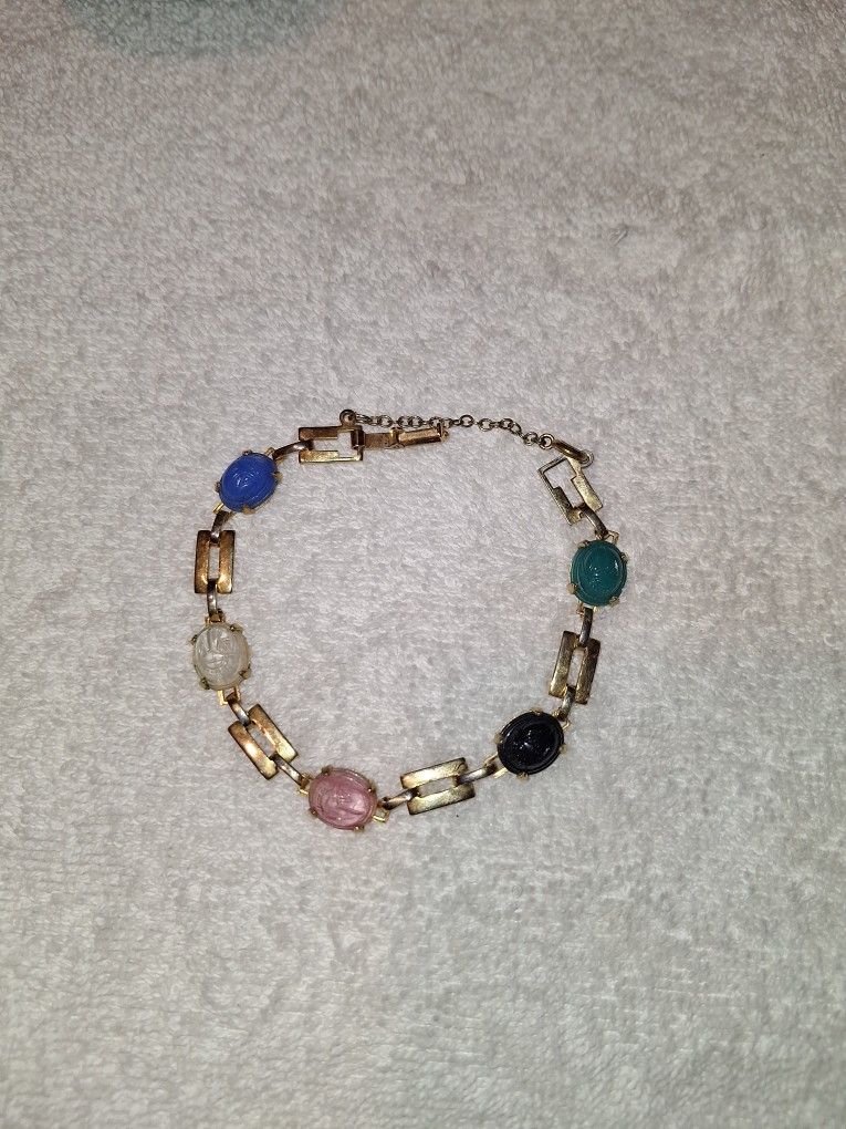 Vintage Scarab Cab Bracelet