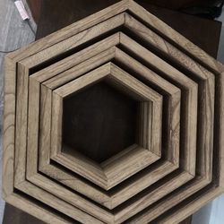 Hexagon Floating Shelf Set Of 5 