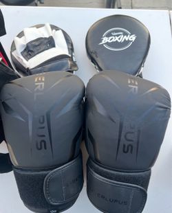2pair of Liberlupus 14&12oz Boxing Gloves with Focus Mitts