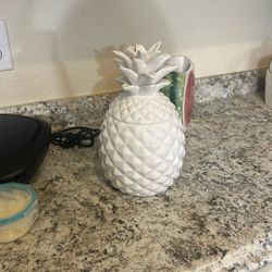 Porcelain Pineapple Cookie Jar