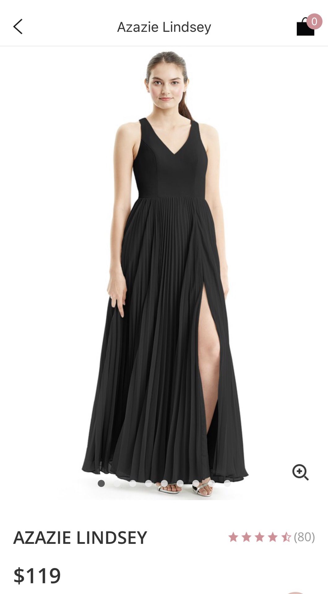 Azazie Lindsey Bridesmaids Dress-Black