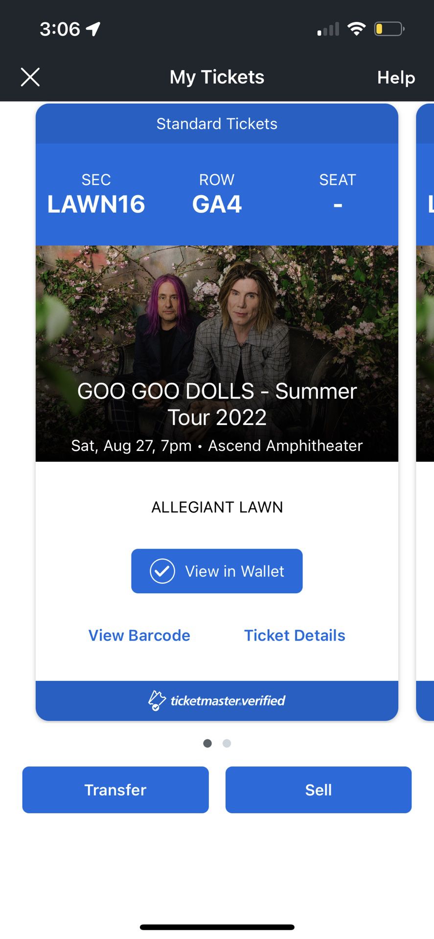 Goo Goo Dolls Concert Tonight!