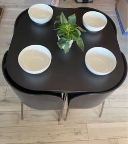 Compact Dining Table with 4 Chairs | Perfect for Apartment or Breakfast Nook