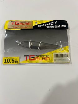 FUNKS TG Plain Tungsten Jig 300g 10.5oz Saltwater Fishing Jigs Metal Jigging Lure Deep Sea for Bass Unpainted with Paper Templates Designed in Japan (