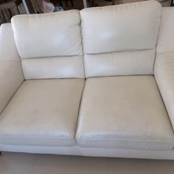 Leather Couch - White 