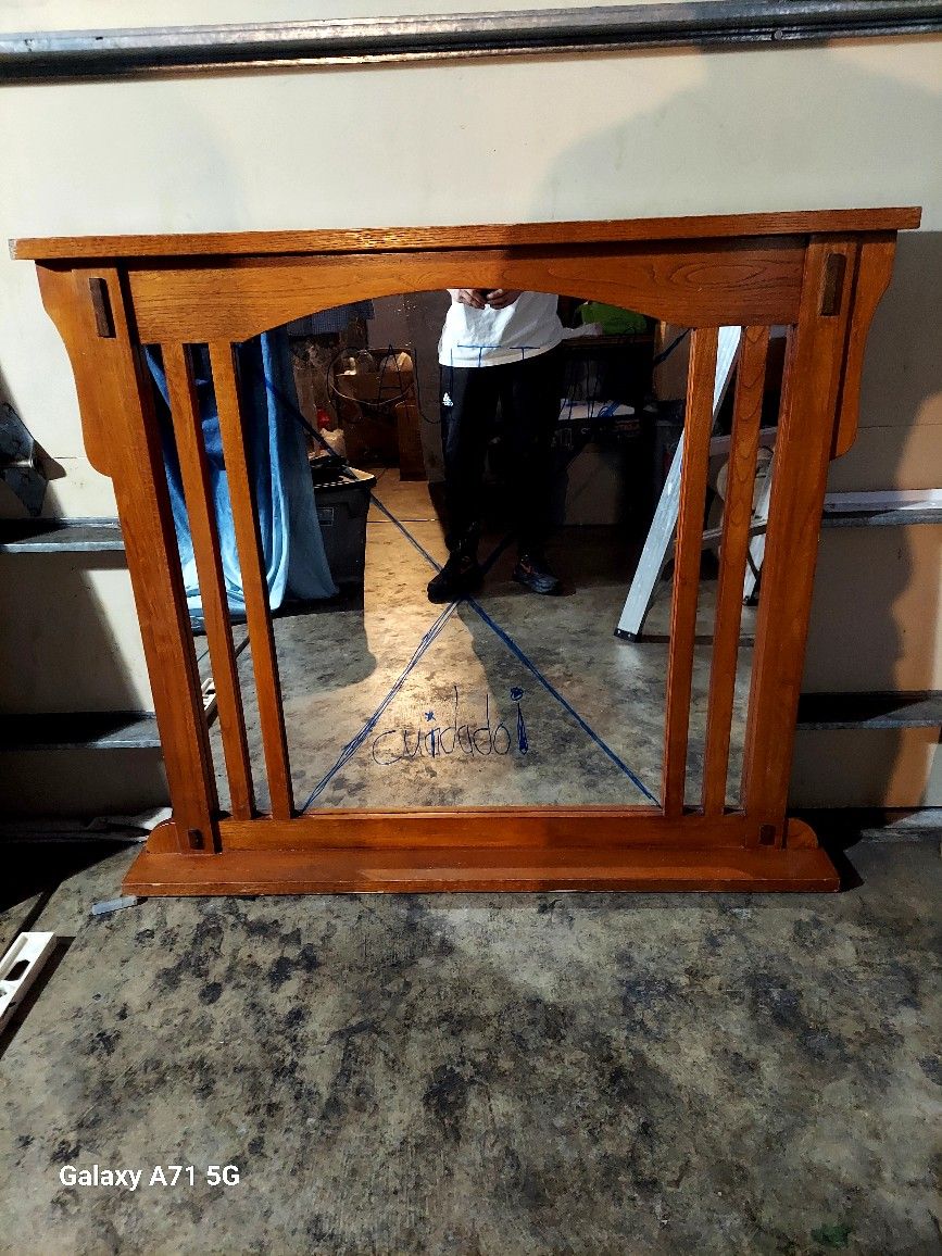 41by48 Light Oak Dresser Mirror