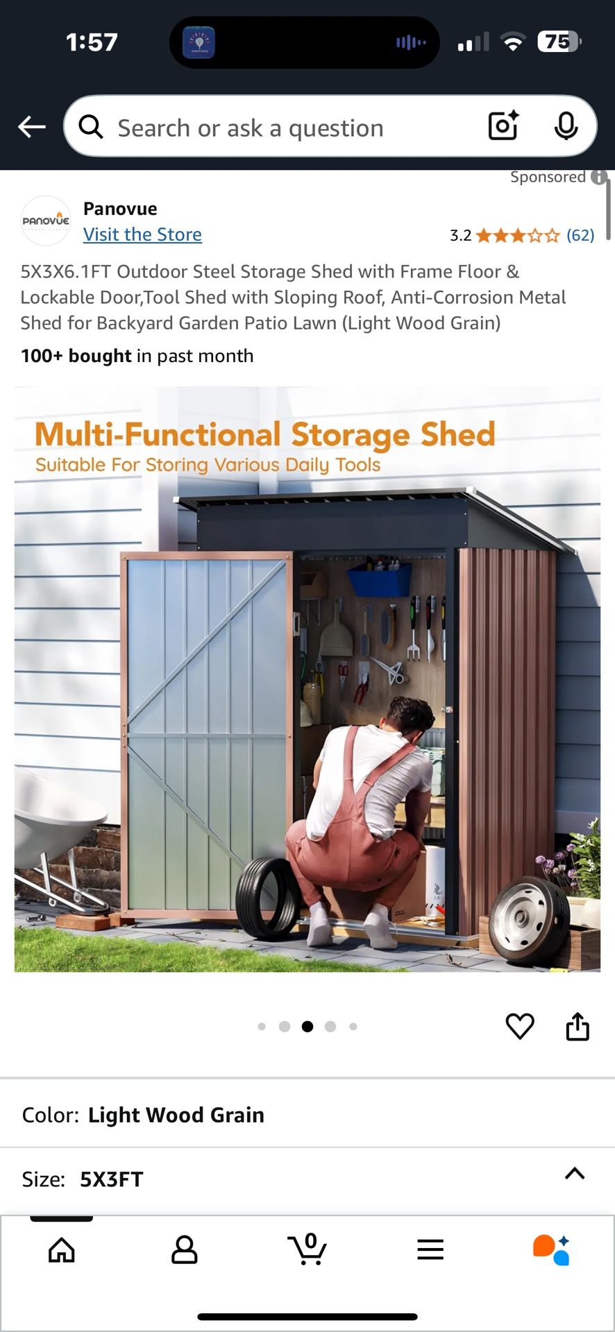 New 5‘ x 3‘ shed