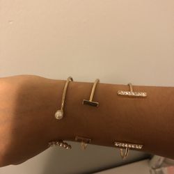 3 Piece Gold Bangle Bracelet Set