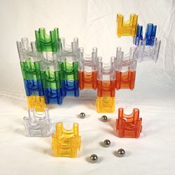 Kinetic Stacking Marble Game Toy For Kids 