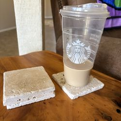 Natural Stone Drink Coaster Set