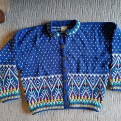 Dale If Norway Classic Sweater Size Large Peter Buttons Wool