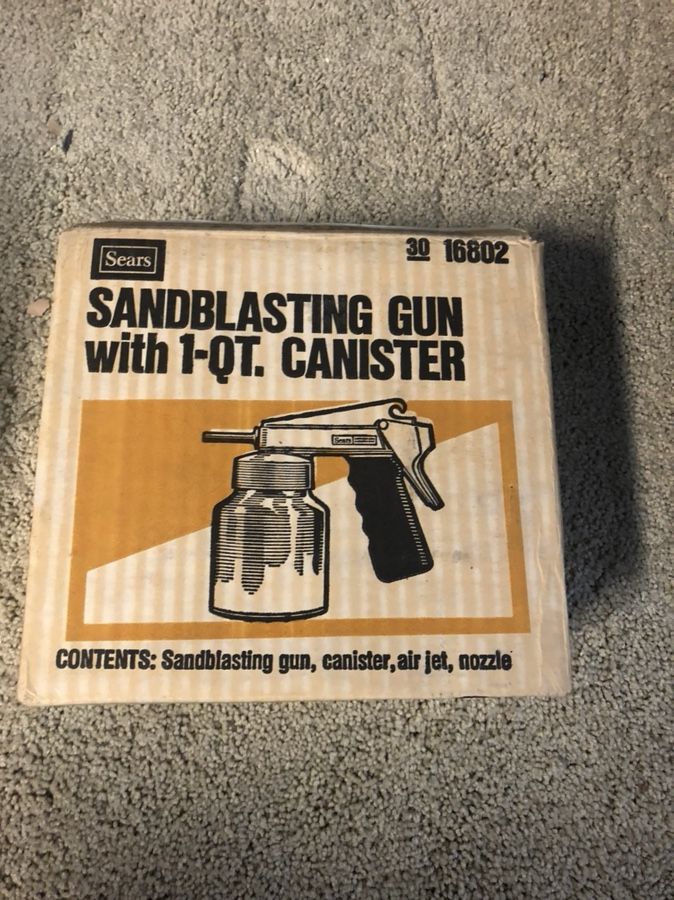 New sandblasting gun Sears 1qt air compressor