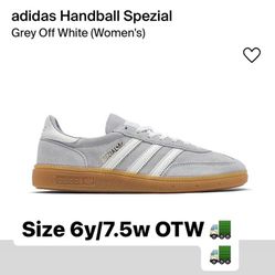 Adidas Handball Spezial Grey Off White Size 7.5w