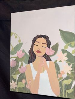 Student artwork. Hand-painted.