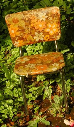 Vintage Chrome & Vinyl Child Kitchen Chair