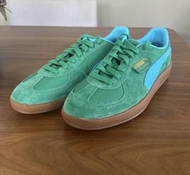 Puma Green and Blue Sneakers with Classic Design