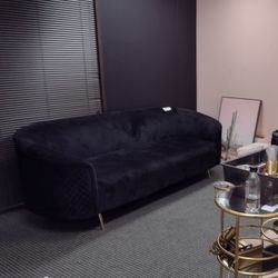 Sofa With Gold Legs Excellent Condition 