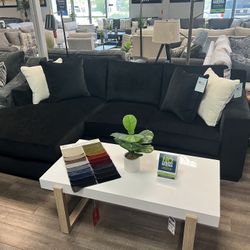 Black Sectional With Cloud Seats! 