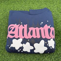 New Sp5der Atlanta Navy Hoodie Size S, M