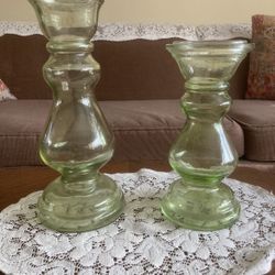Two Vintage Hand Blown Vases