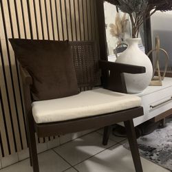 Brown Rattan Armchair 