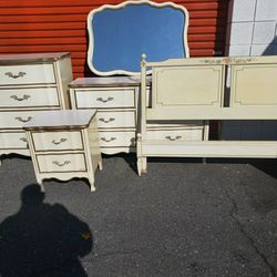 French Provincial 5 Piece Bedroom Set