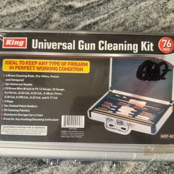 King 76-PC Universal Gun Cleaning Kit w/ Aluminum Case 0257-023 Brand NEW