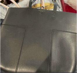 Tory Burch Black Leather Tote Bag
